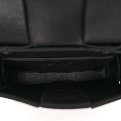 Bottega Veneta Lambskin Maxi Intrecciato Extra Mini Cassette Crossbody Bag Black 5 of 10