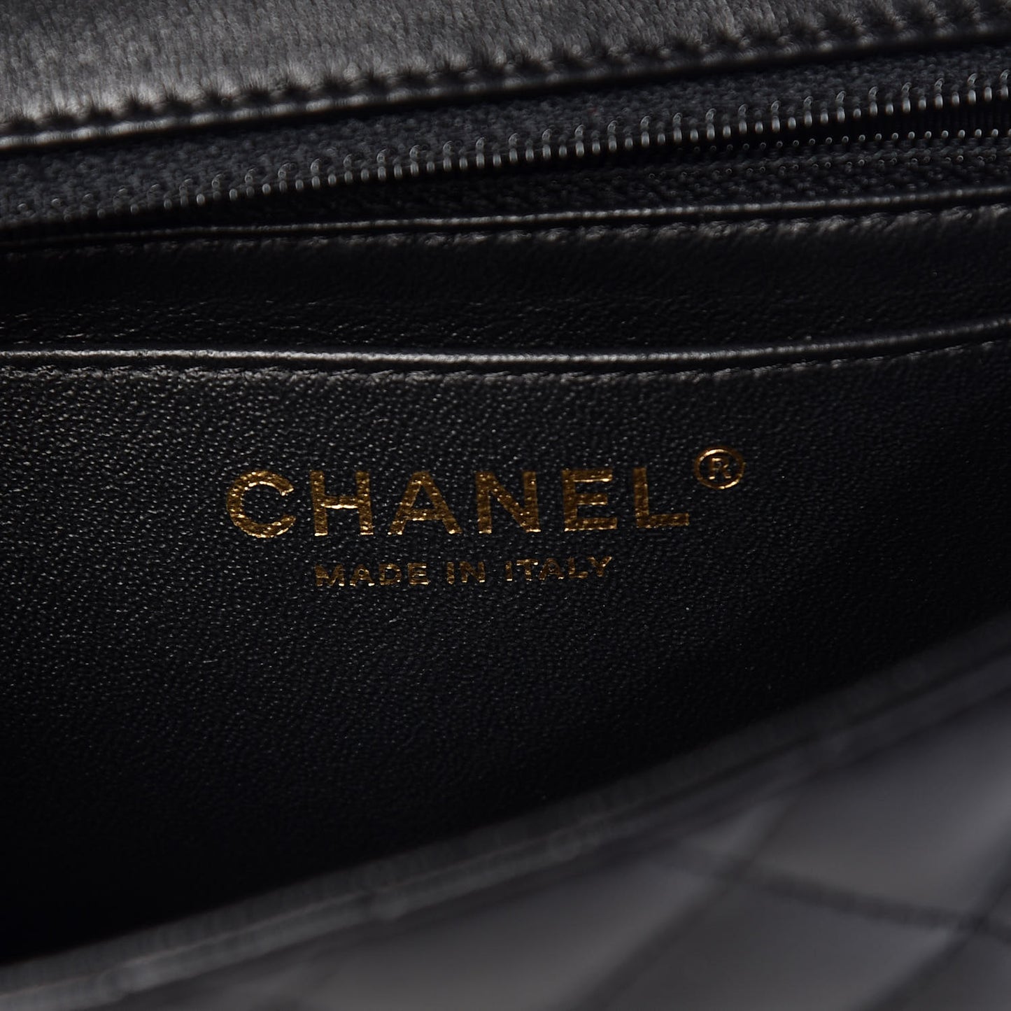 Lambskin Quilted Mini Square Flap Black