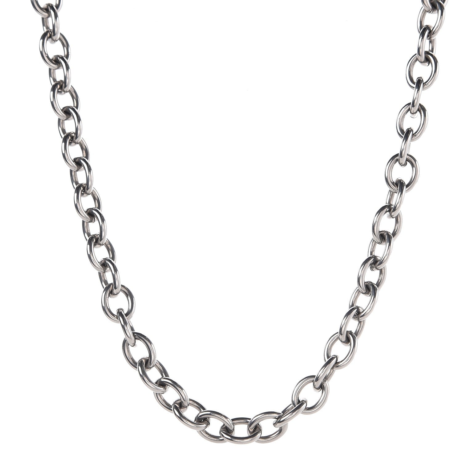 Gucci Stainless Steel 18K Yellow Gold Monogram Choker Toggle Clasp Necklace 1 of 6
