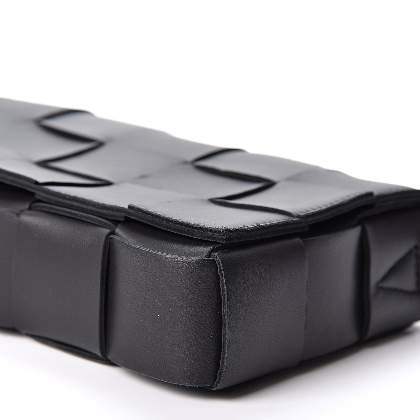 Nappa Maxi Intreccio Cassette Bag Black