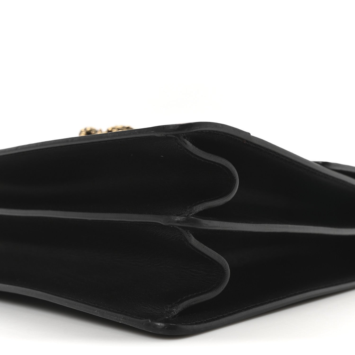 Gucci Calfskin Bamboo Web Large Dionysus Top Handle Bag Black