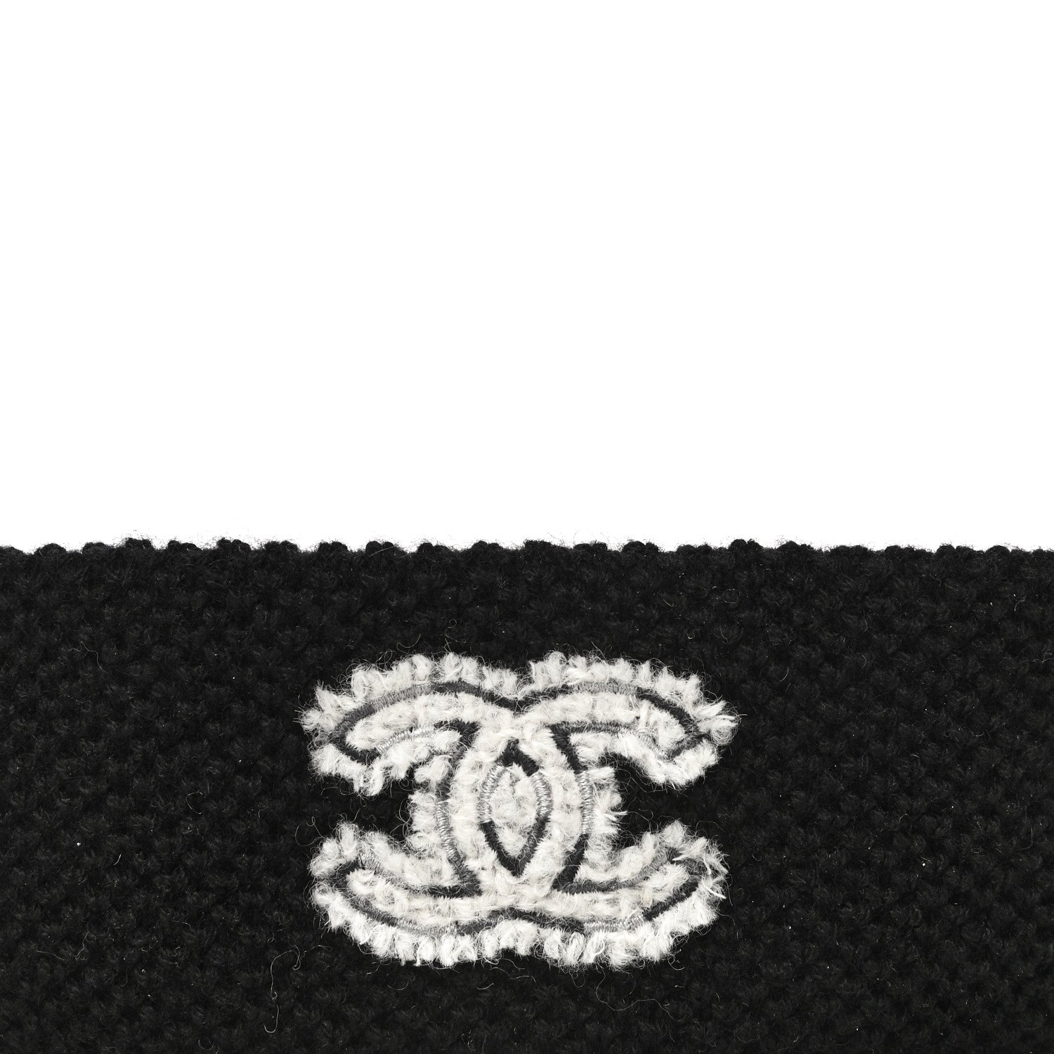 Chanel Cashmere CC Headband Black 3 of 8