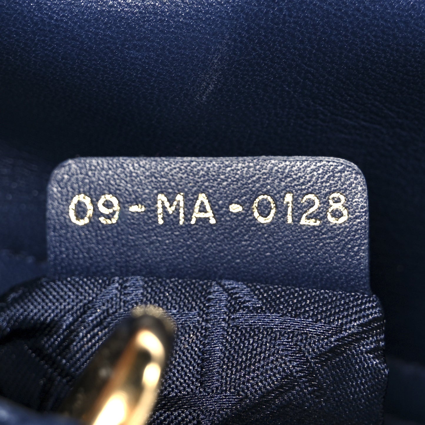 Lambskin Cannage Small Lucky Badges My Lady Dior Navy