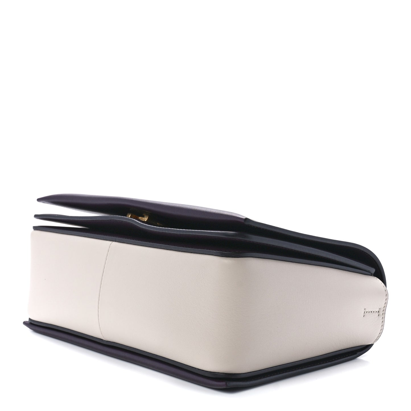 Shiny Smooth Calfskin Medium Frame Shoulder Bag Velvet Desert
