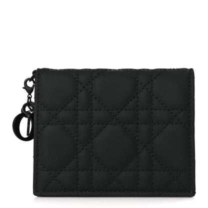 Christian Dior Calfskin Cannage Mini Lady Dior Wallet Black 1 of 8