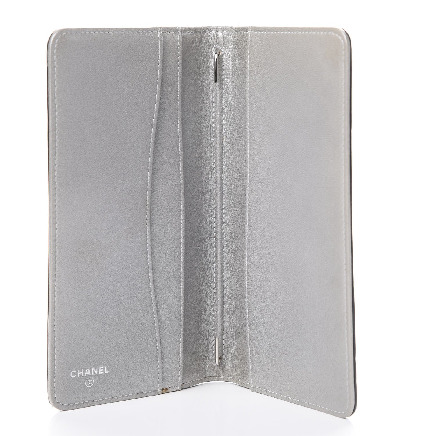 Chanel Lambskin Camellia Embossed Medium Agenda Cover Black 4 of 10