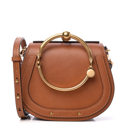 Chloe Calfskin Suede Small Nile Bracelet Bag Caramel 1 of 8