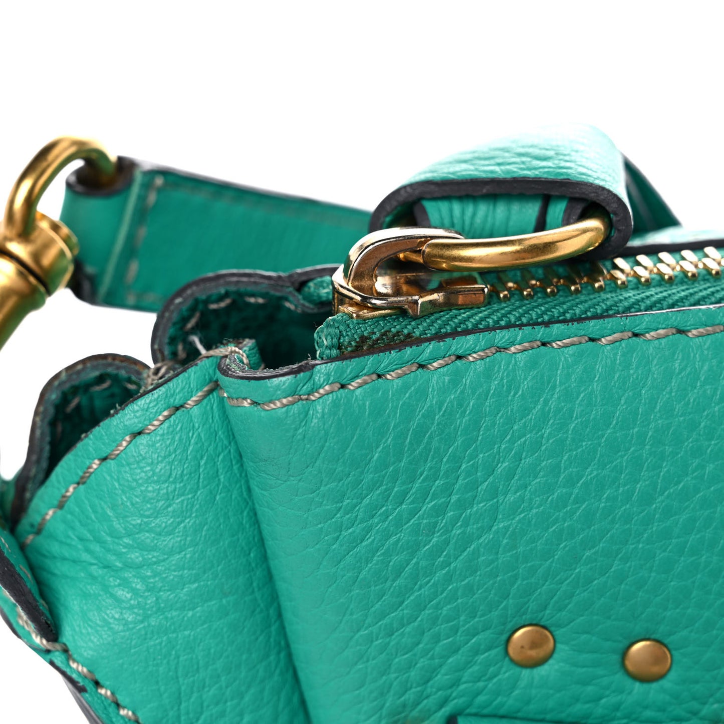 Calfskin Medium Marcie Satchel Jade Green