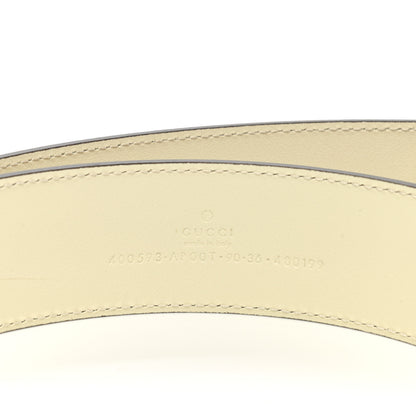 Gucci Calfskin Double G 40mm Belt 90 36 Mystic White 3 of 6