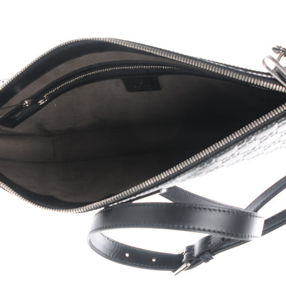 Gucci Guccissima Signature Messenger Bag Black 5 of 7
