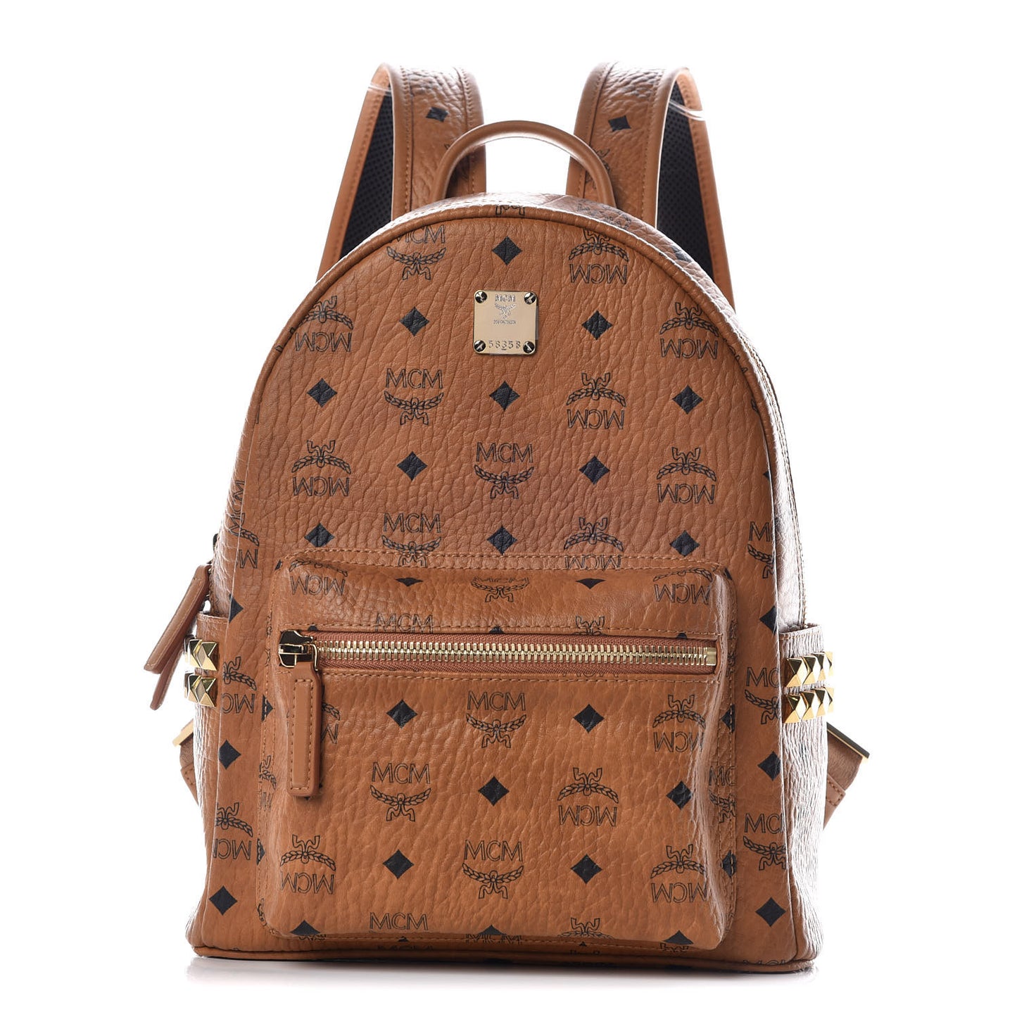 Visetos Small Side Stud Stark Backpack Cognac