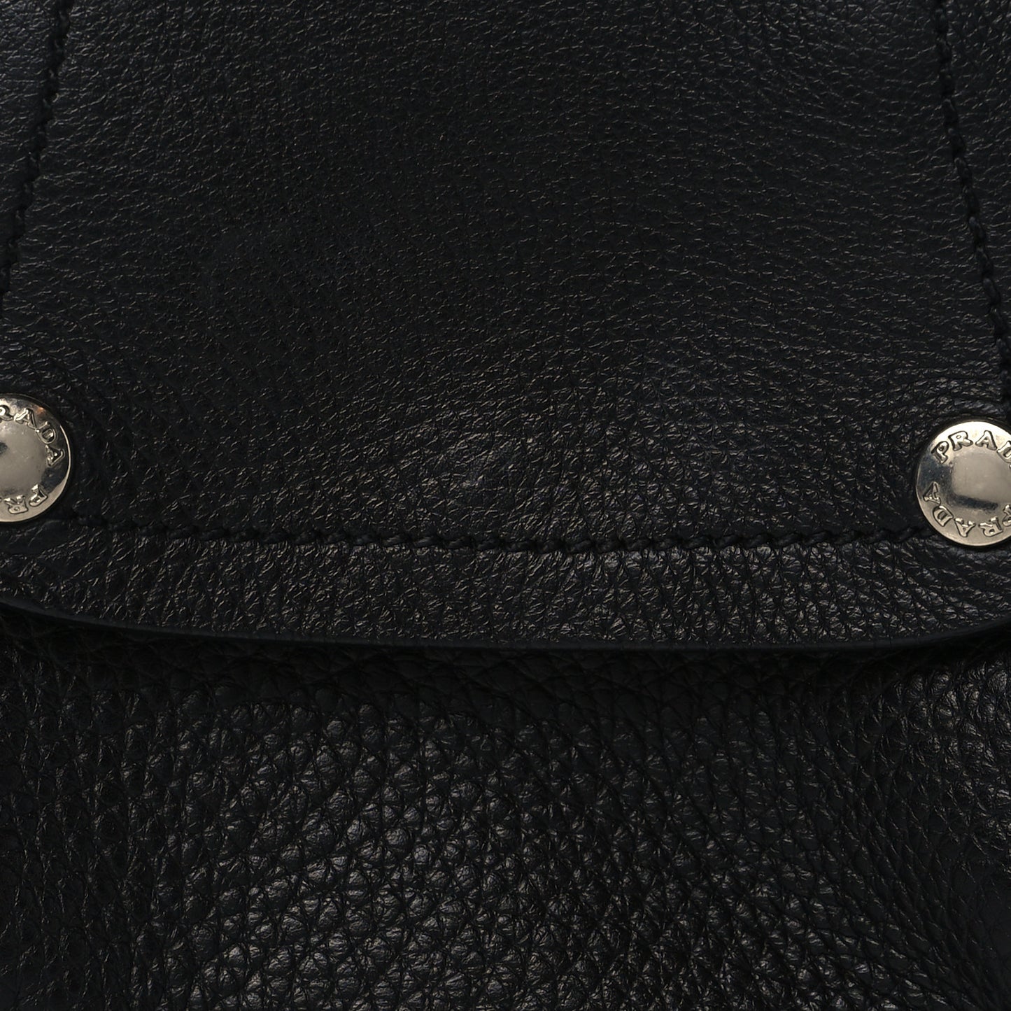 Calfksin Loop Top Handle Bag Black