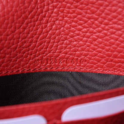 Gucci Calfskin GG Marmont Chain Wallet Vulcanic Red 7 of 10