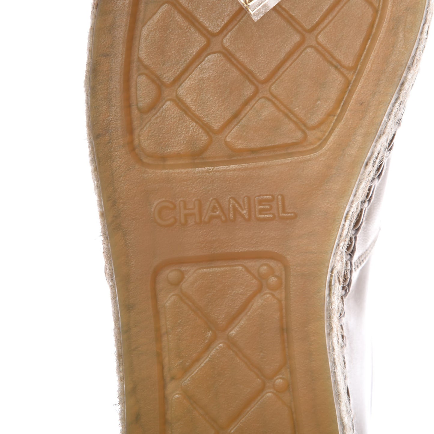 Lambskin CC Espadrilles 39 Beige Black