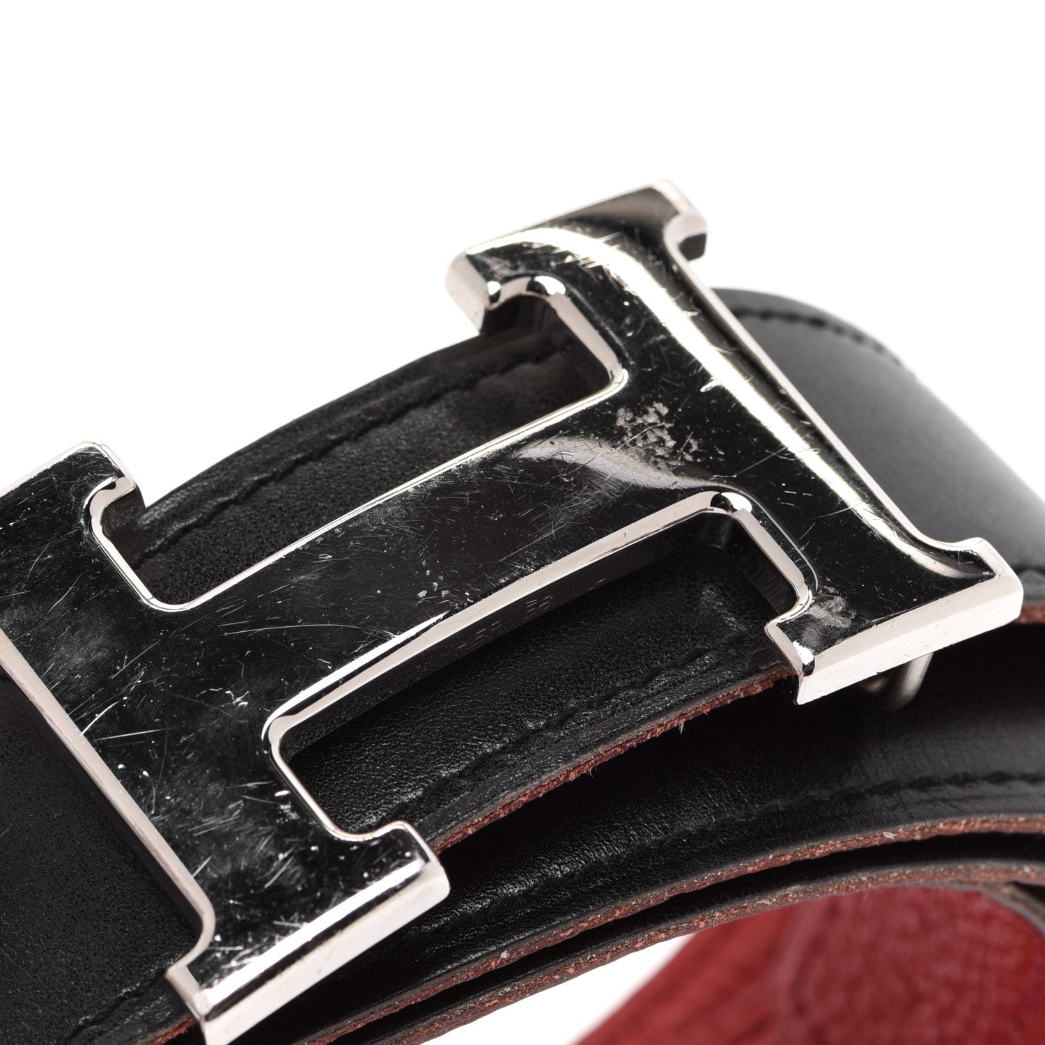 Hermes Box Togo 32mm H Belt 95 Black Rubis 8 of 8