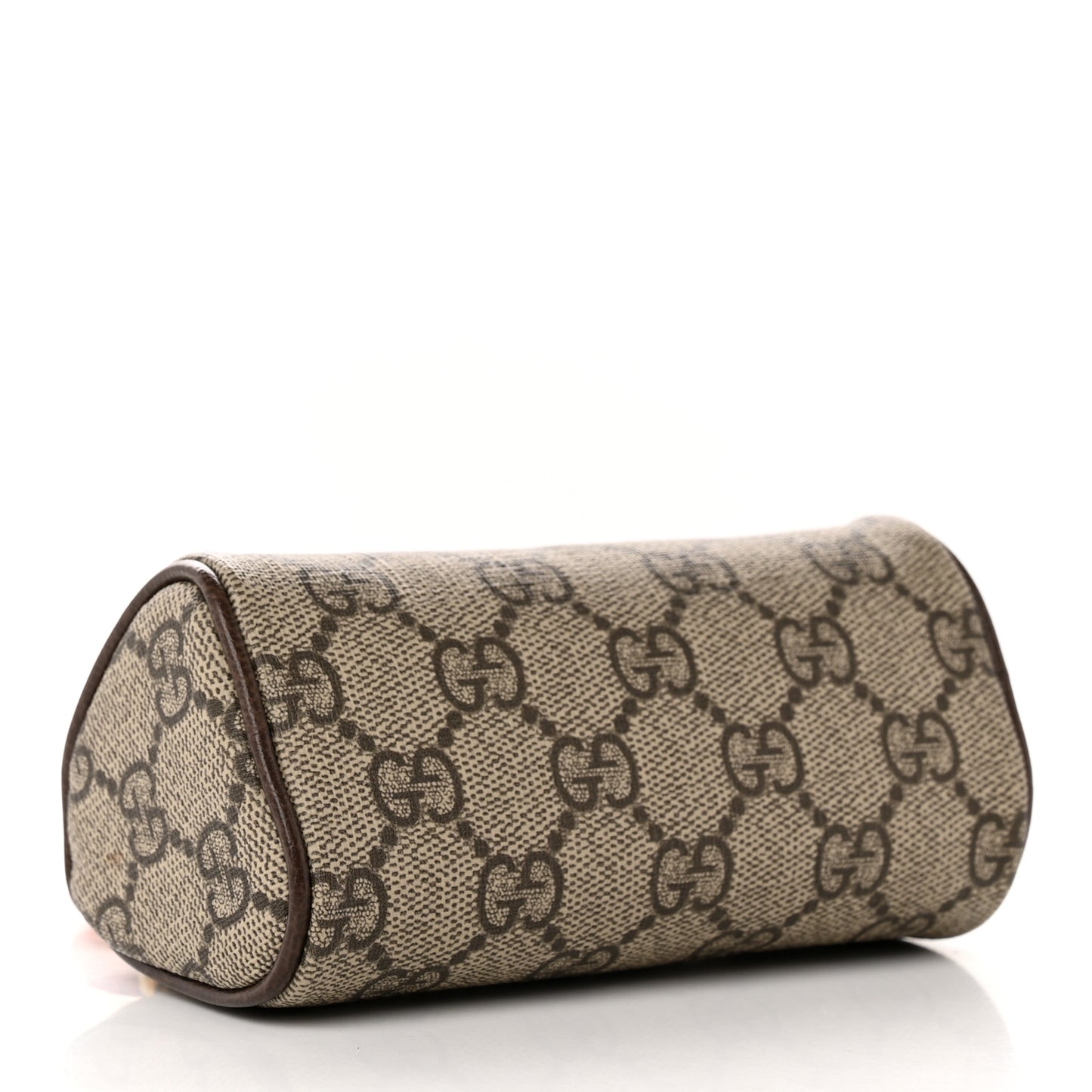 GG Supreme Monogram Strawberry Retro Interlocking G Barrel Coin Purse Beige Ebony