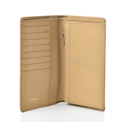 Chanel Grained Calfskin CC Button Yen Wallet Beige 5 of 19