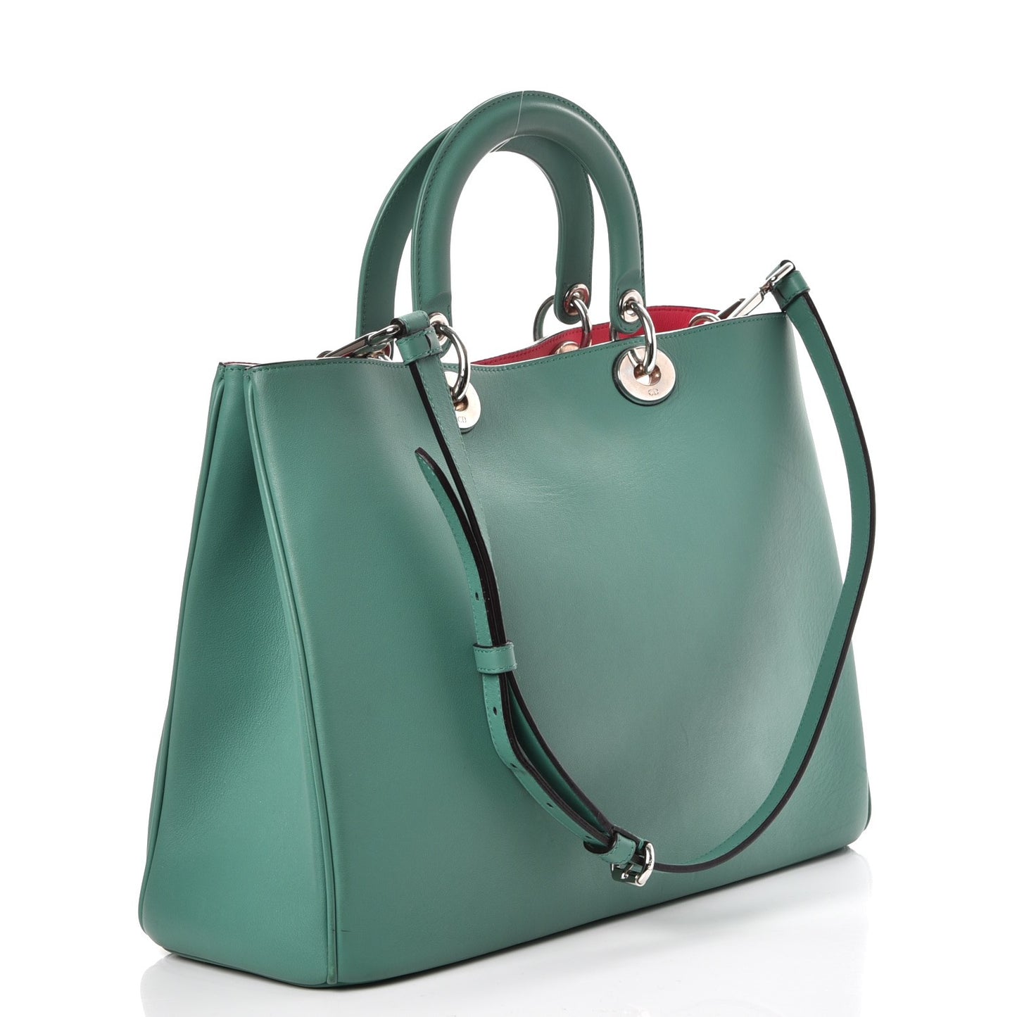 Smooth Calfskin Large Diorissimo Tote Green