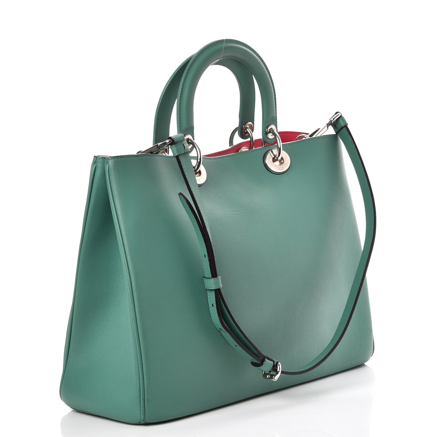 Christian Dior Smooth Calfskin Large Diorissimo Tote Green 4 of 14