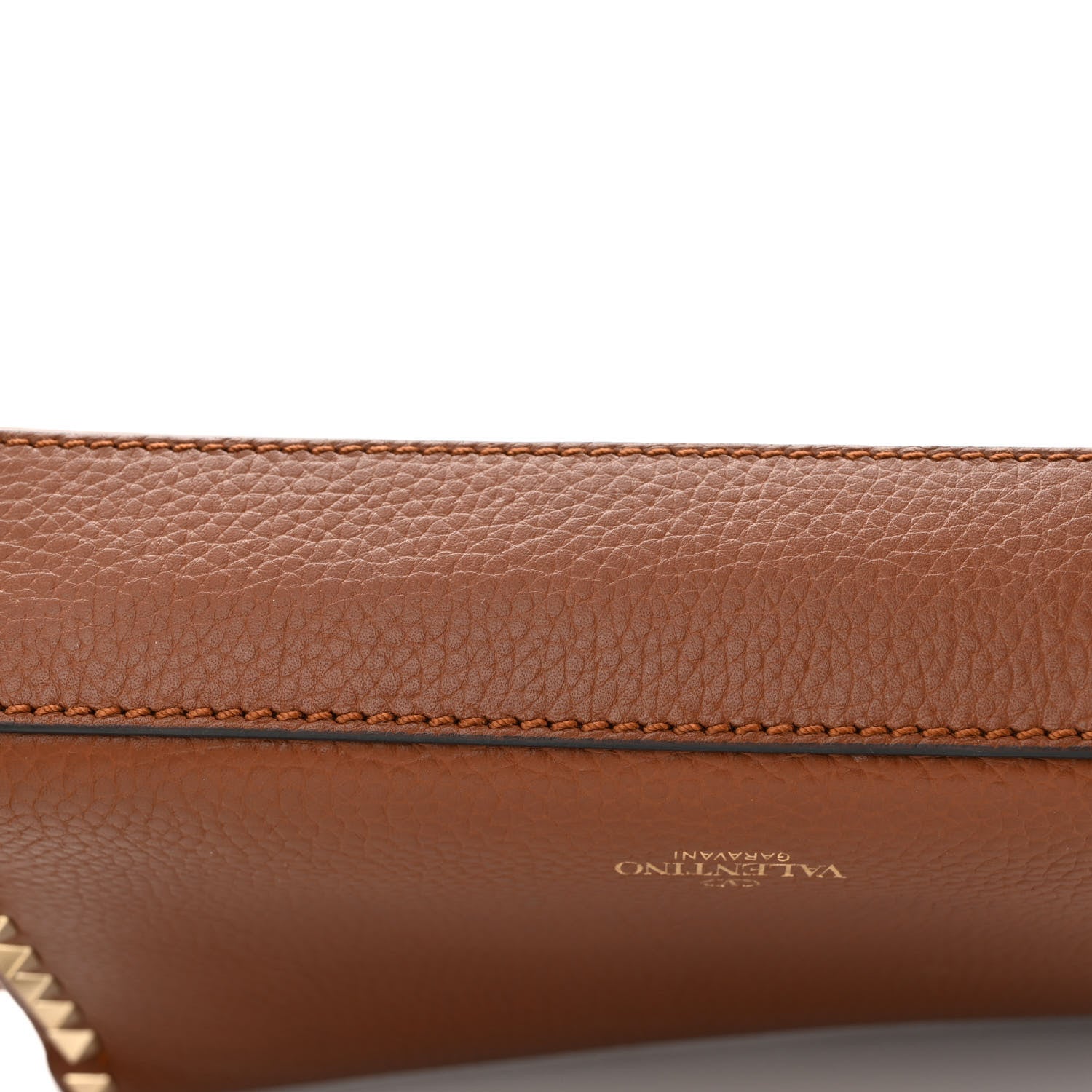 Valentino Garavani Pebbled Calfskin Medium Rockstud Flip Lock Crossbody Bag Bright Cognac 14 of 16