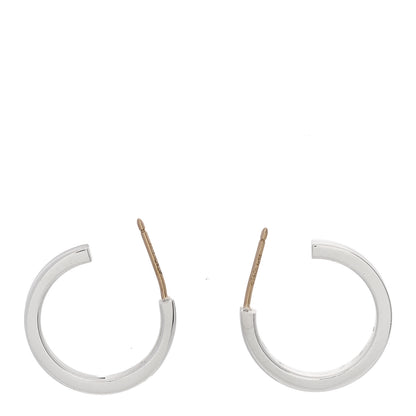 Tiffany Sterling Silver 1837 Small Narrow Hoop Earrings 3 of 5