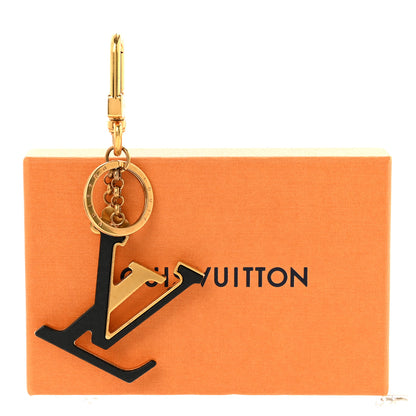 Louis Vuitton Metal Taurillon LV Capucines Bag Charm Key Holder Black 4 of 4