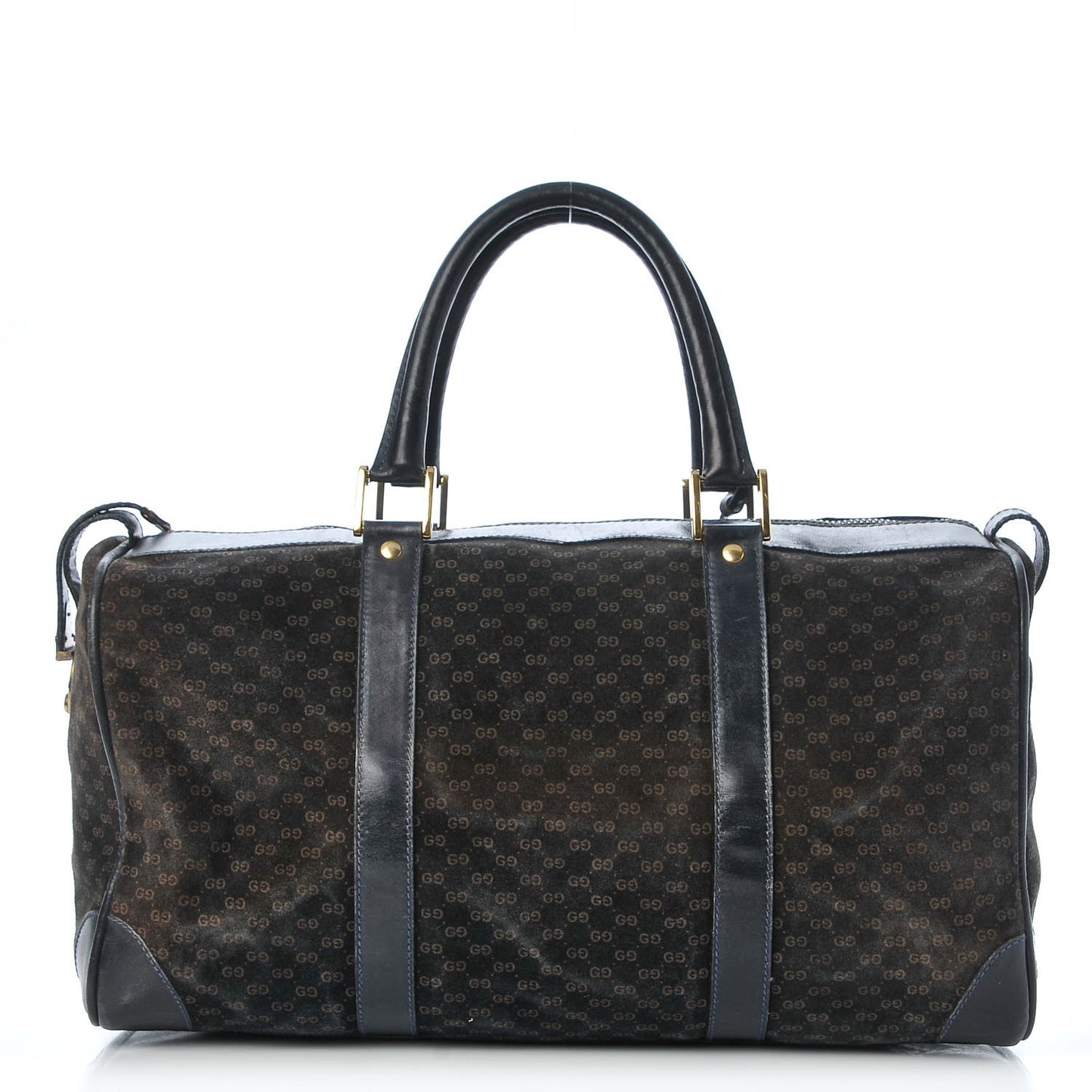 Velvet Mini GG Monogram Boston Duffle Bag Blue