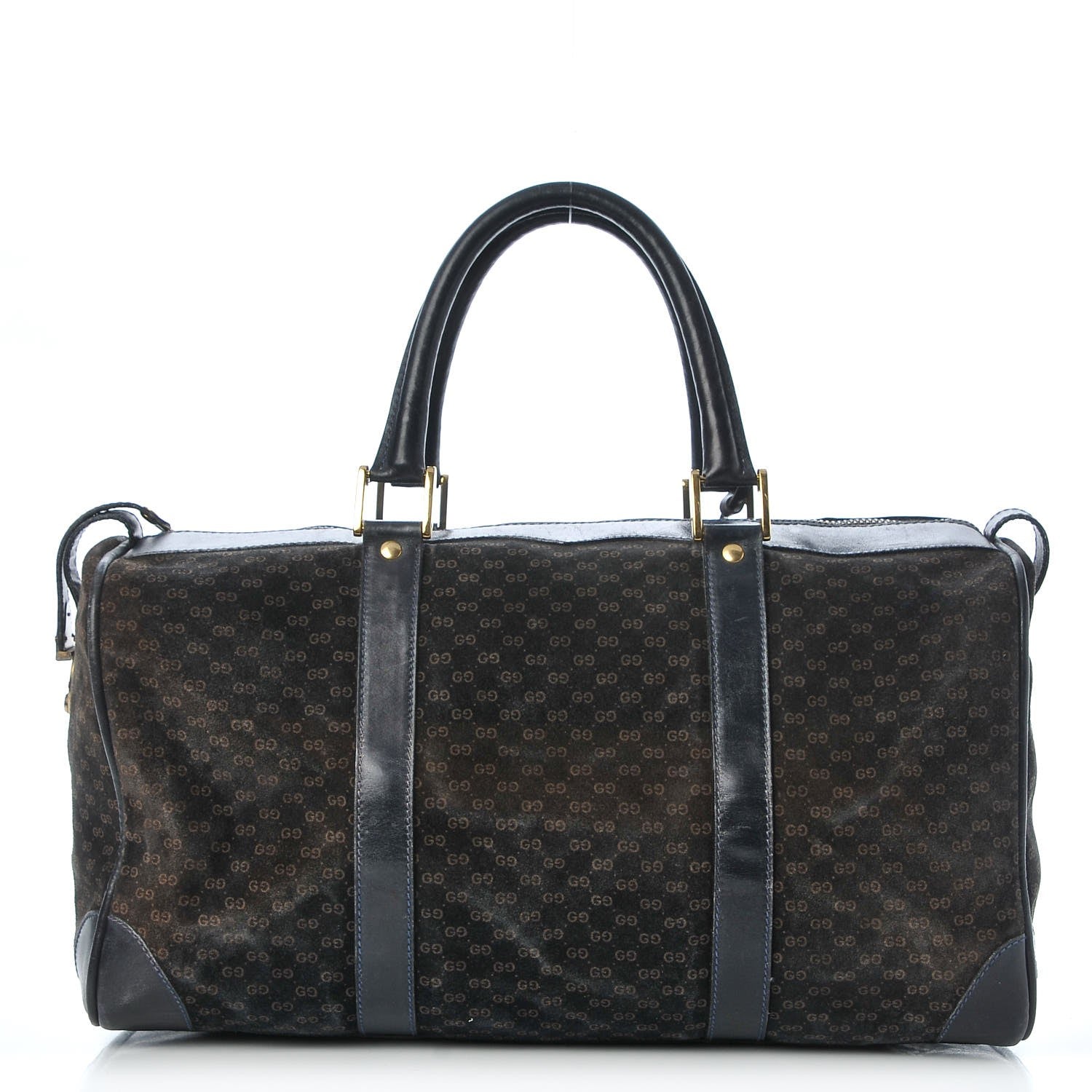 Gucci Velvet Mini GG Monogram Boston Duffle Bag Blue 1 of 15