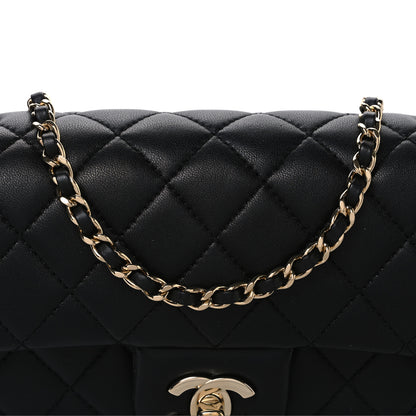 Chanel Lambskin Quilted Enamel Mini Rectangular Pearl Crush Flap Black 8 of 10