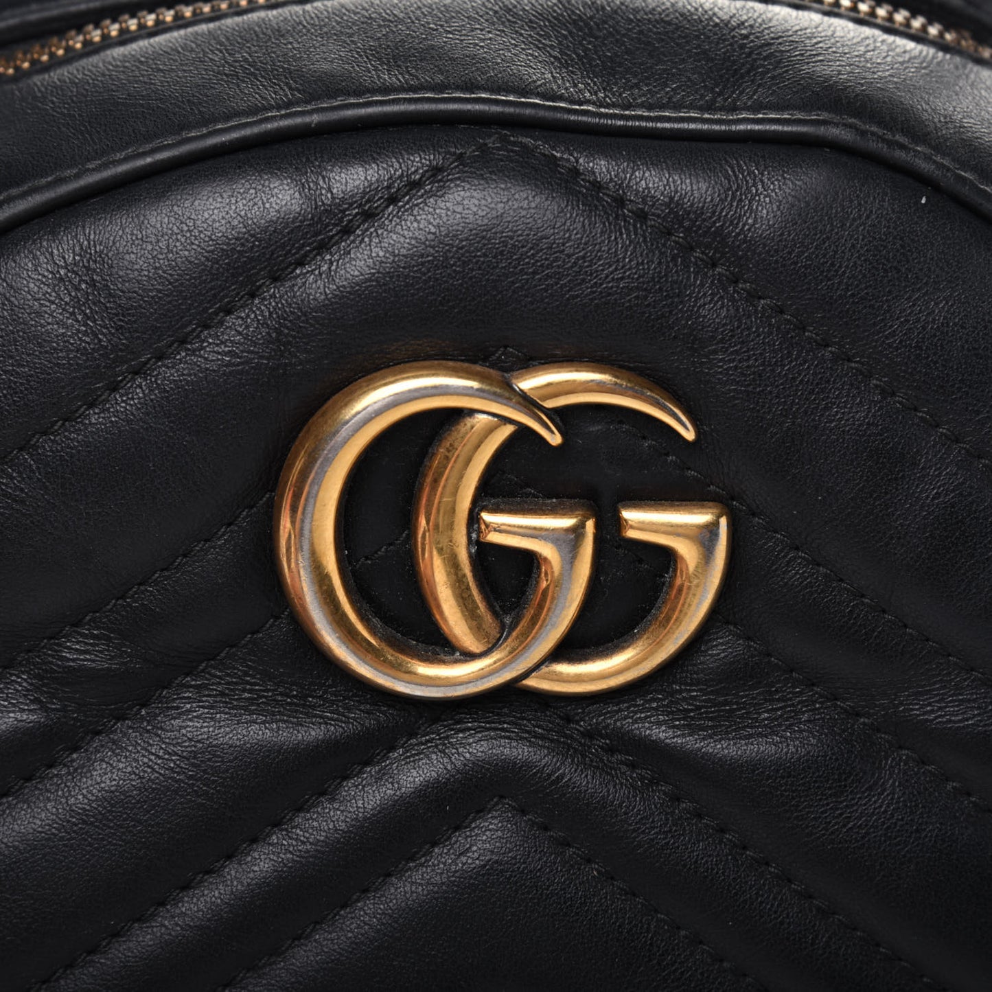 Calfskin Matelasse GG Marmont Dome Backpack Black