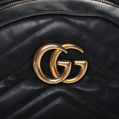 Gucci Calfskin Matelasse GG Marmont Dome Backpack Black 22 of 24
