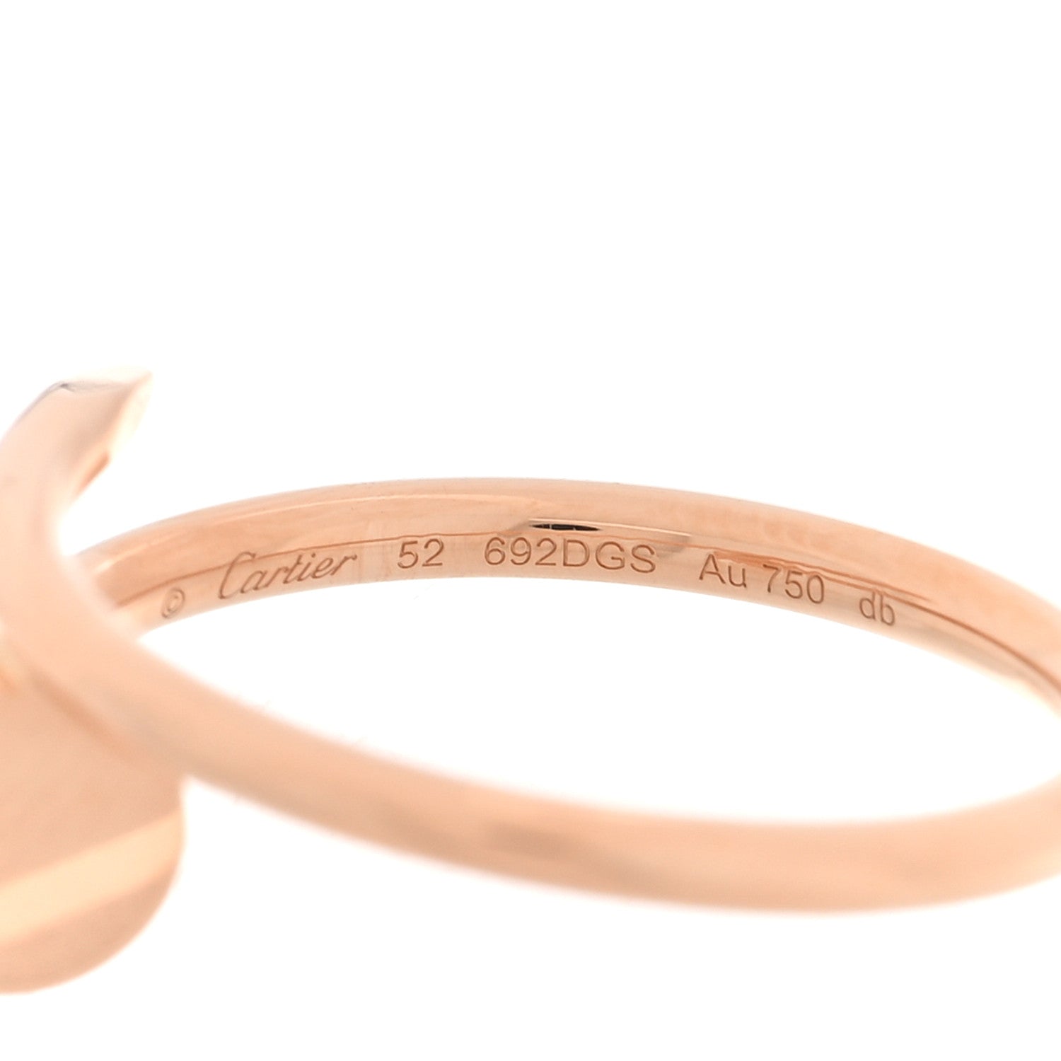 Cartier 18K Pink Gold Small Juste Un Clou Ring 52 6 5 of 6