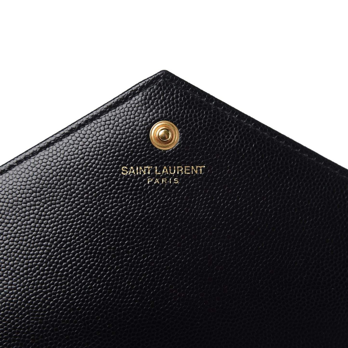 Grain De Poudre Matelasse Chevron Monogram Chain Wallet Black