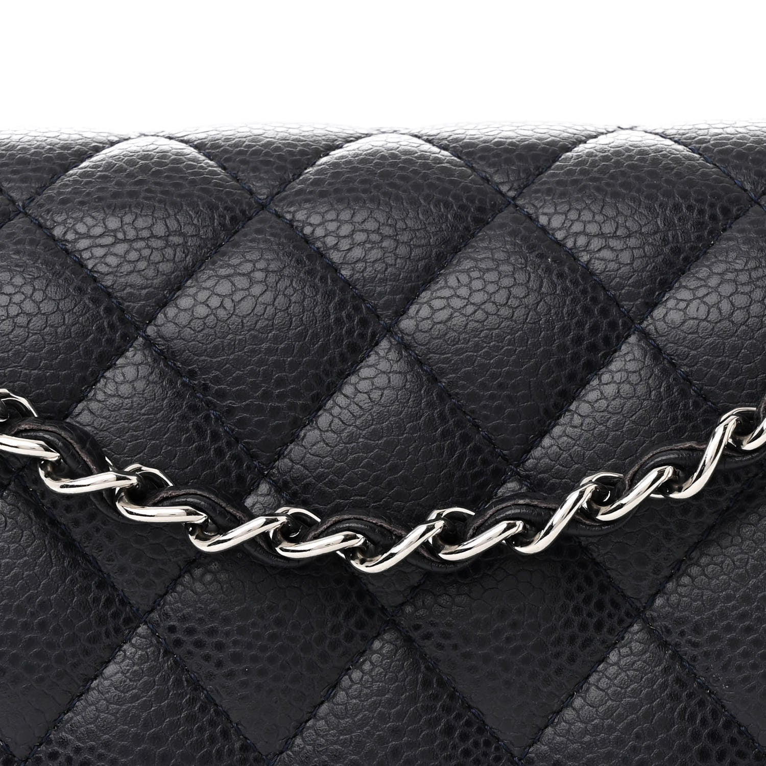 Chanel Caviar Quilted Medium Double Flap Navy 8 of 12