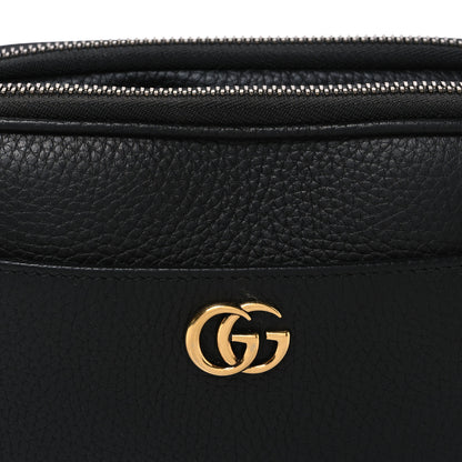 Gucci Pebbled Calfskin Super Mini GG Marmont Chain Shoulder Bag Black 7 of 9