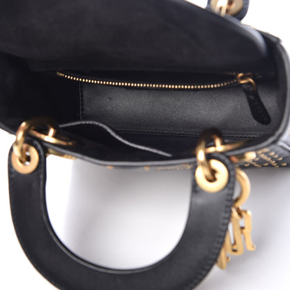Christian Dior Lambskin Studded Mini Supple Lady Dior Black 5 of 8