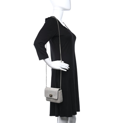 Jimmy Choo Suede Mini Ruby Chain Crossbody Silver 2 of 8