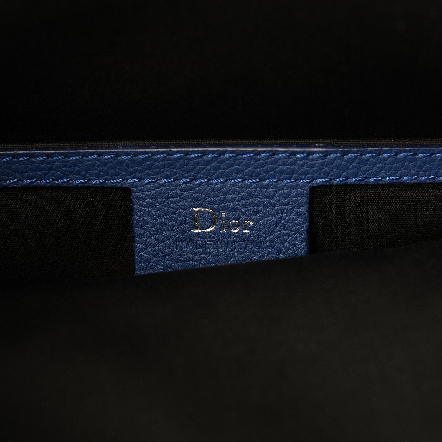 Christian Dior Grained Calfskin Backpack Blue 6 of 12