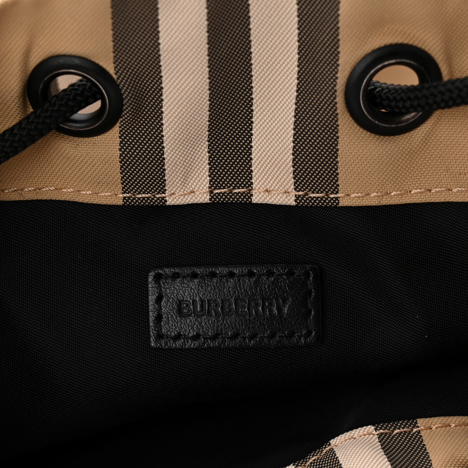 Burberry Econyl Icon Stripe Phoebe Drawcord Pouch Archive Beige 6 of 9