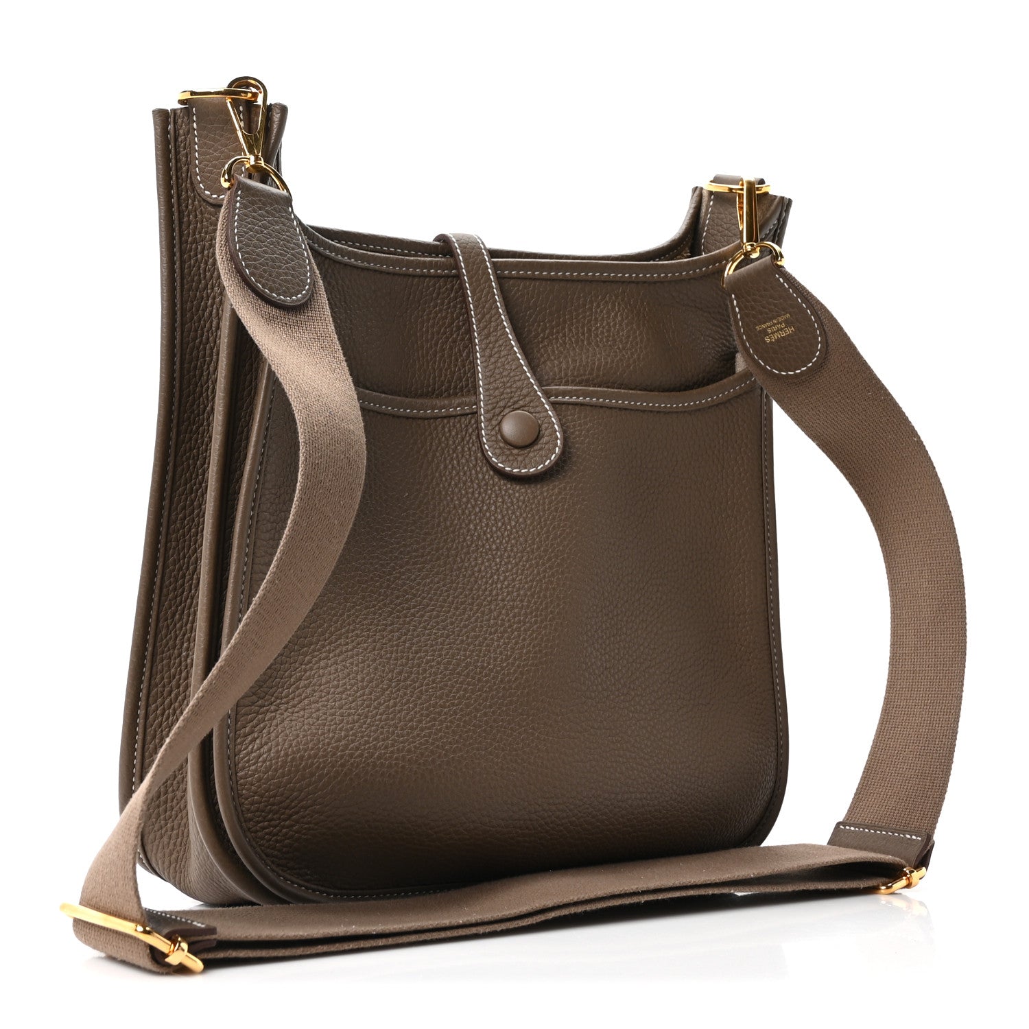 Hermes Taurillon Clemence Evelyne III PM Etoupe 3 of 10