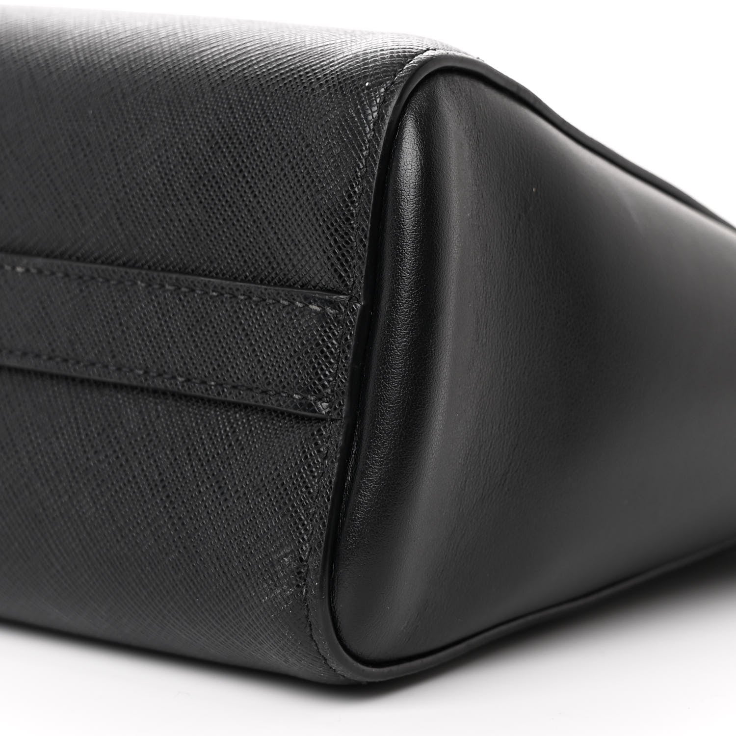 Prada Saffiano Soft Calfskin Small Zippered Tote Black 10 of 14