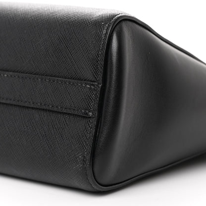 Prada Saffiano Soft Calfskin Small Zippered Tote Black 10 of 14
