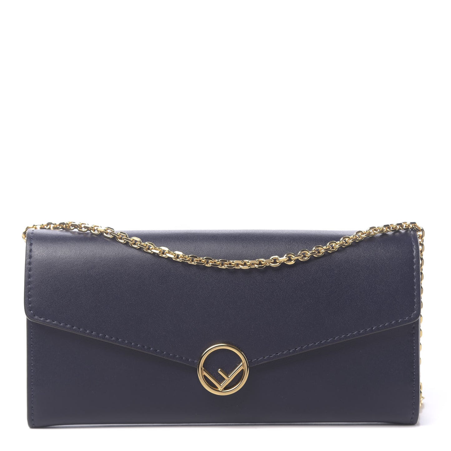Vitello Liberty Lucido F is Fendi Continental Envelope Wallet On Chain Blueberry