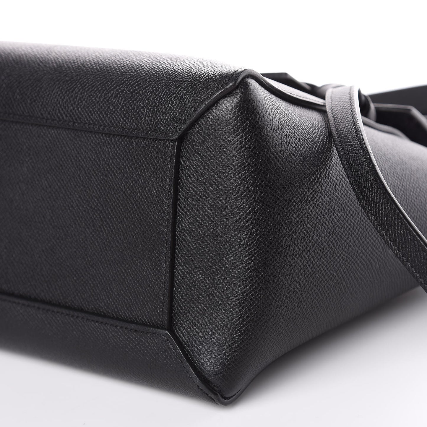 Grained Calfskin Micro Belt Bag Black