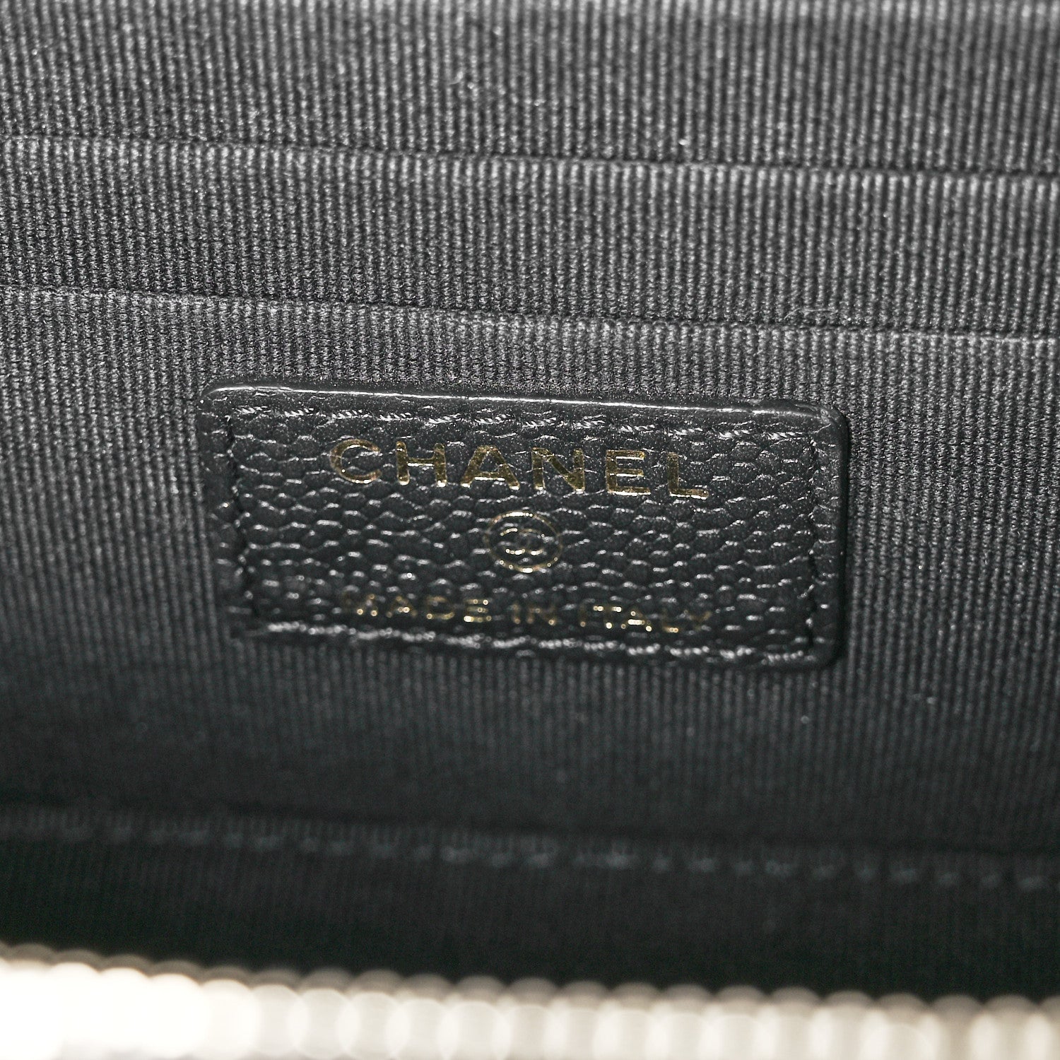 Chanel Caviar Quilted Small Tiny CC Vanity Case With Chain Black 6 of 11