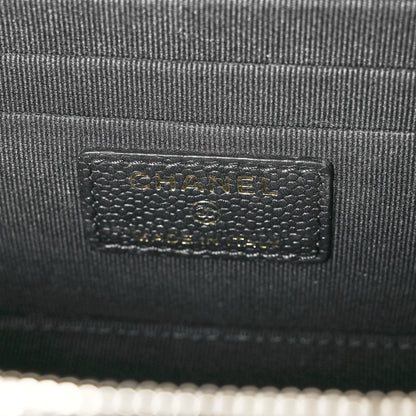 Chanel Caviar Quilted Small Tiny CC Vanity Case With Chain Black 6 of 11