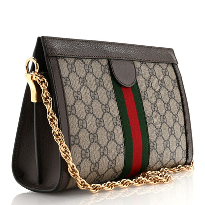Gucci GG Supreme Monogram Web Small Ophidia Chain Shoulder Bag Brown 3 of 10