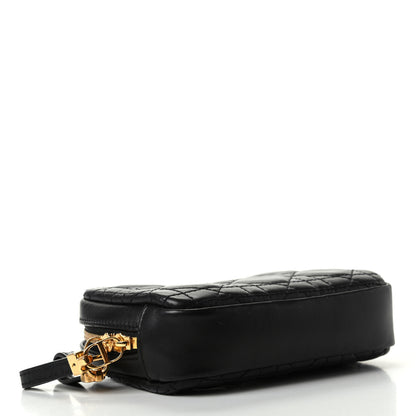Christian Dior Lambskin Cannage Small Caro Zipped Pouch Black 4 of 8