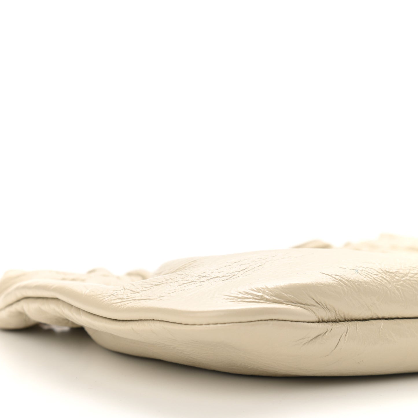 Calfskin Pac Pac Ruched Hobo Winter White