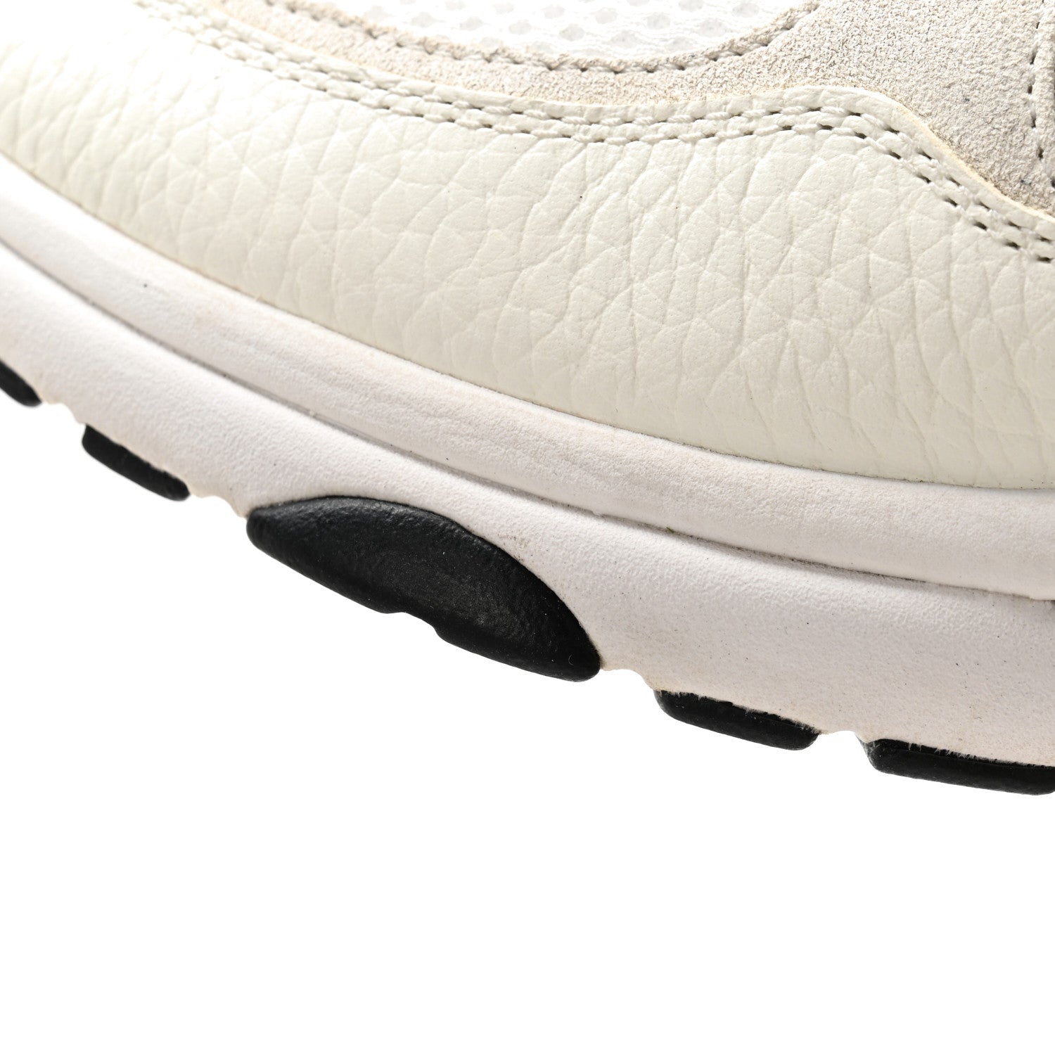 Chanel Mesh Suede Grained Calfskin Womens CC Sneakers 37.5 White Black 14 of 18